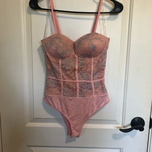 Pink Lace Bodysuit